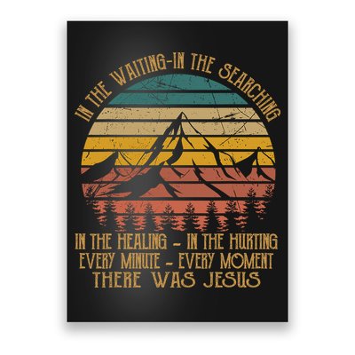 There Was Jesus Christian Faith Quote Leopard Rainbow Poster