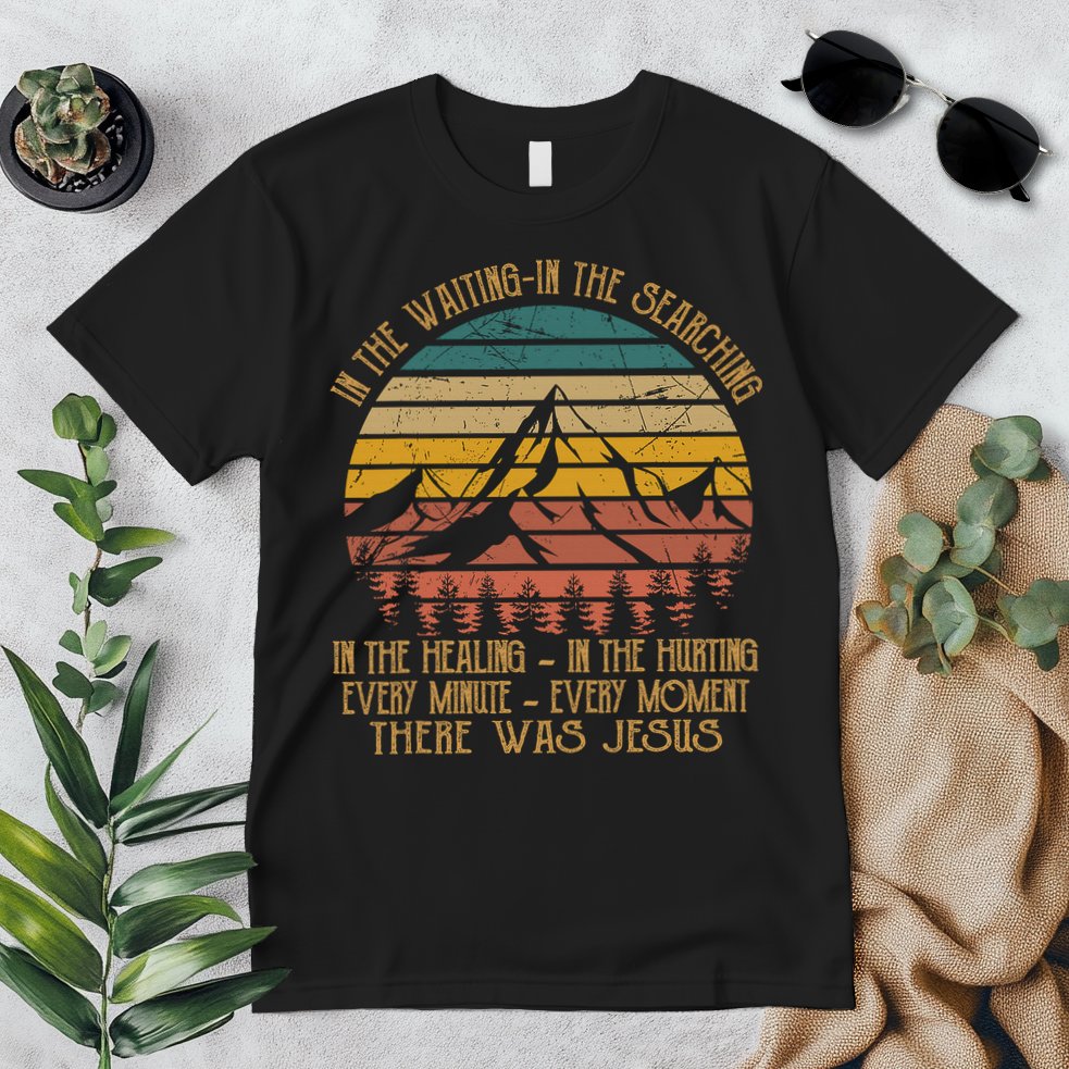 There Was Jesus Christian Faith Quote Leopard Rainbow Premium T-Shirt