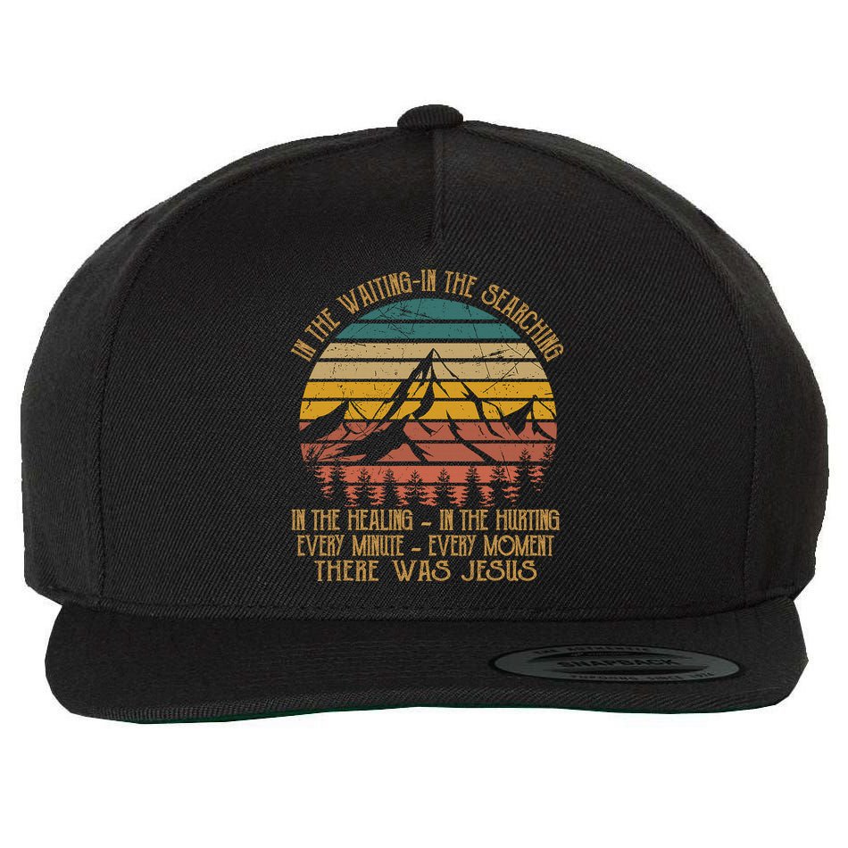 There Was Jesus Christian Faith Quote Leopard Rainbow Wool Snapback Cap