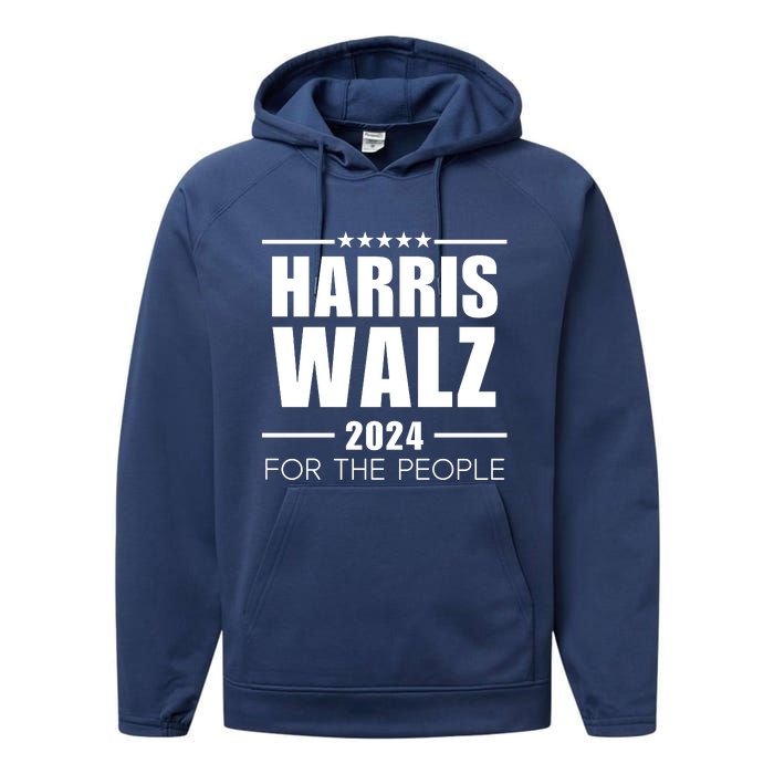 Tim Walz Kamala Performance Fleece Hoodie