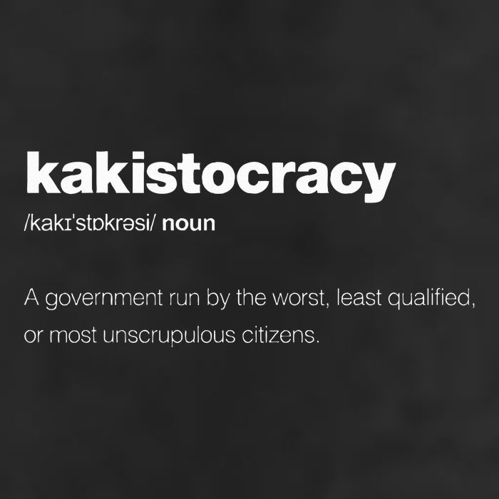 The Word Kakistocracy With A Dictionary Definition Cool Comfort Performance Bucket Hat