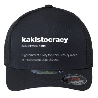 The Word Kakistocracy With A Dictionary Definition Flexfit Unipanel Trucker Cap