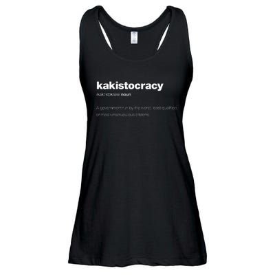 The Word Kakistocracy With A Dictionary Definition Ladies Essential Flowy Tank