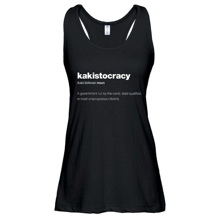 The Word Kakistocracy With A Dictionary Definition Ladies Essential Flowy Tank