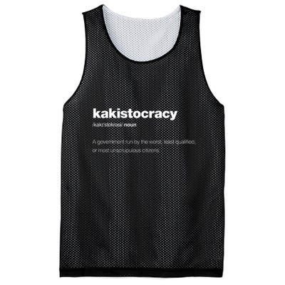 The Word Kakistocracy With A Dictionary Definition Mesh Reversible Basketball Jersey Tank