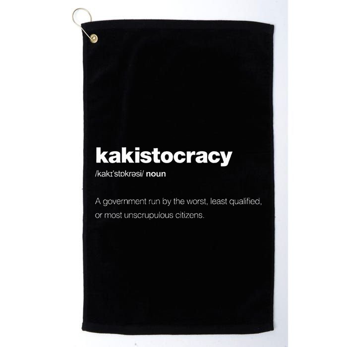 The Word Kakistocracy With A Dictionary Definition Golf Towel