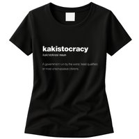 The Word Kakistocracy With A Dictionary Definition Womens T-Shirt