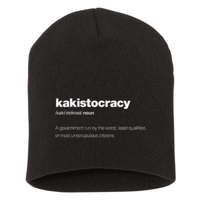 The Word Kakistocracy With A Dictionary Definition Short Acrylic Beanie