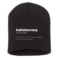 The Word Kakistocracy With A Dictionary Definition Short Acrylic Beanie