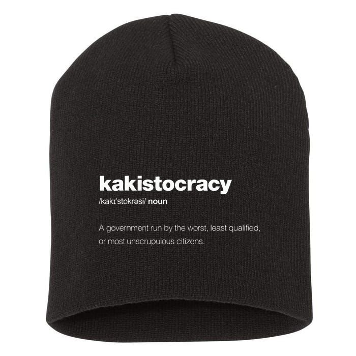 The Word Kakistocracy With A Dictionary Definition Short Acrylic Beanie