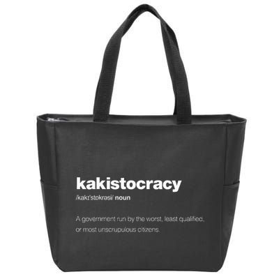 The Word Kakistocracy With A Dictionary Definition Zip Tote Bag