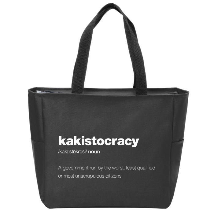 The Word Kakistocracy With A Dictionary Definition Zip Tote Bag