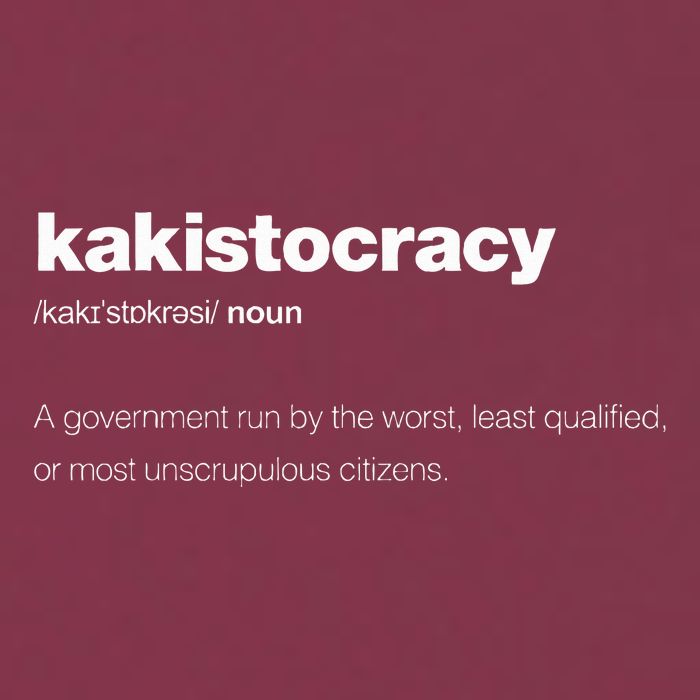 The Word Kakistocracy With A Dictionary Definition 16oz Travel Tumbler