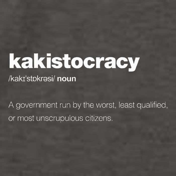 The Word Kakistocracy With A Dictionary Definition Vector Backpack