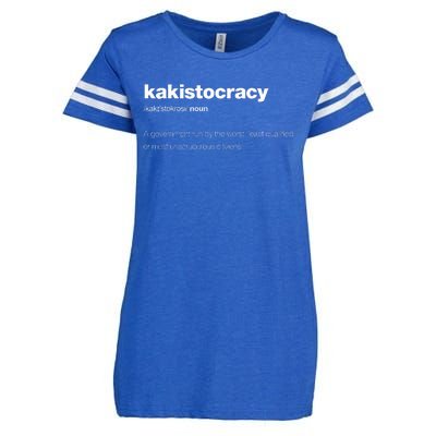 The Word Kakistocracy With A Dictionary Definition Enza Ladies Jersey Football T-Shirt