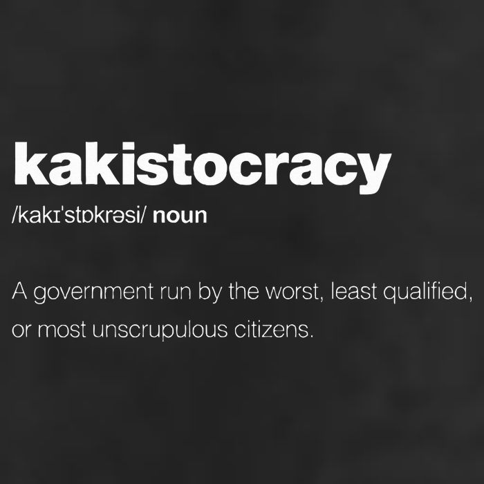 The Word Kakistocracy With A Dictionary Cool Comfort Performance Bucket Hat