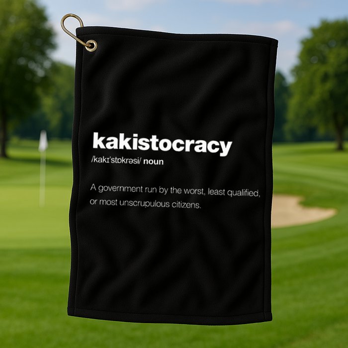 The Word Kakistocracy With A Dictionary Golf Towel