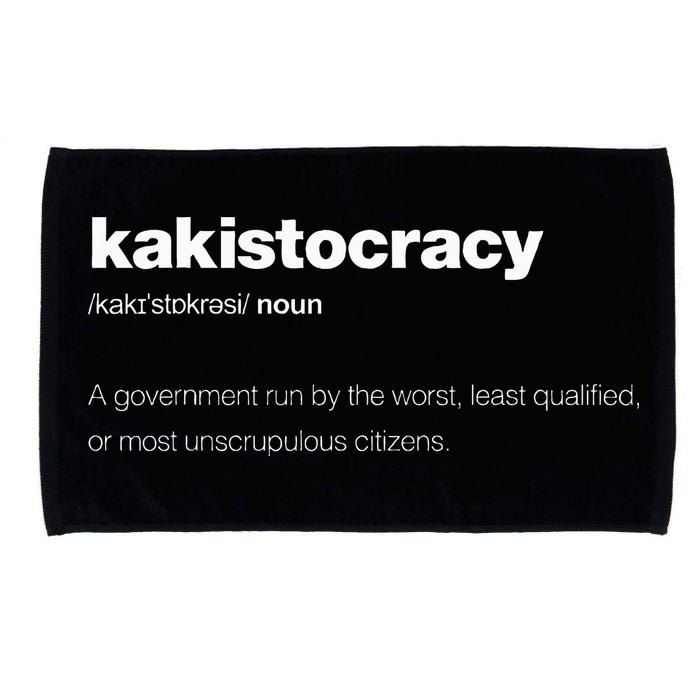 The Word Kakistocracy With A Dictionary Microfiber Hand Towel