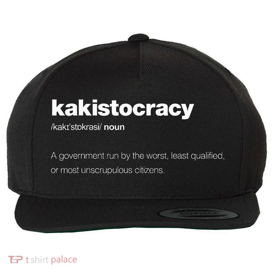 The Word Kakistocracy With A Dictionary Wool Snapback Cap