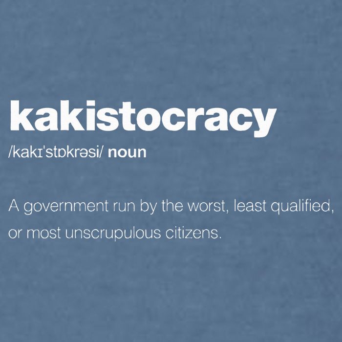 The Word Kakistocracy With A Dictionary Garment-Dyed Sweatshirt