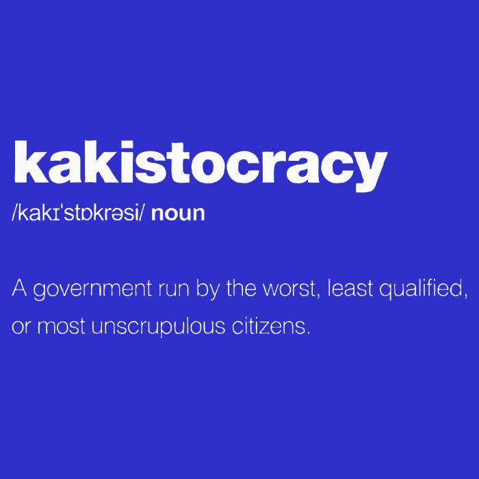 The Word Kakistocracy With A Dictionary Bag