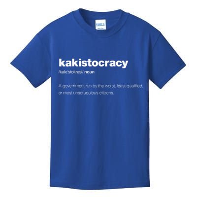 The Word Kakistocracy With A Dictionary Kids T-Shirt