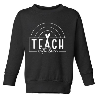 Teach With Love Heart Toddler Sweatshirt