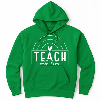 Teach With Love Heart Hoodie