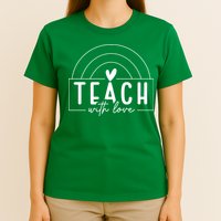 Teach With Love Heart T-Shirt