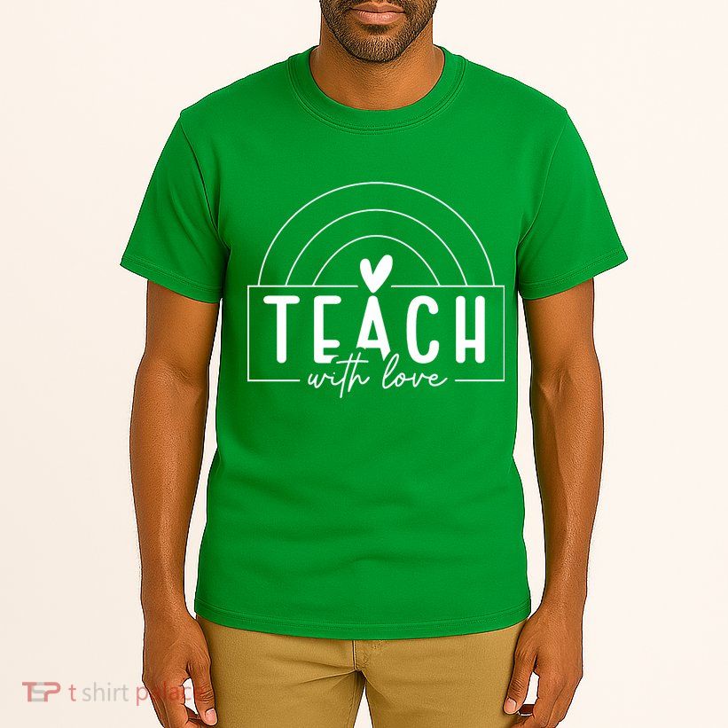 Teach With Love Heart Tall T-Shirt