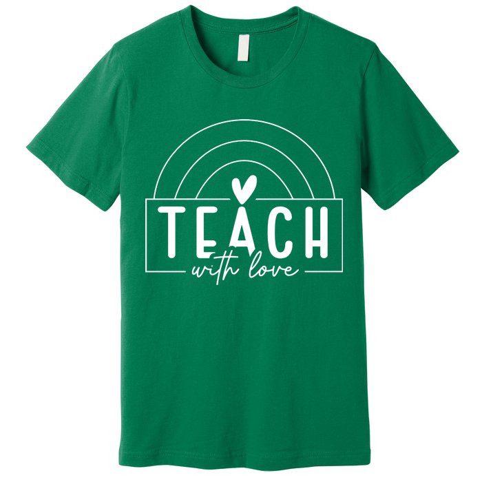 Teach With Love Heart Premium T-Shirt