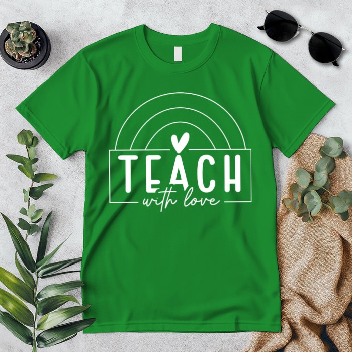Teach With Love Heart Premium T-Shirt