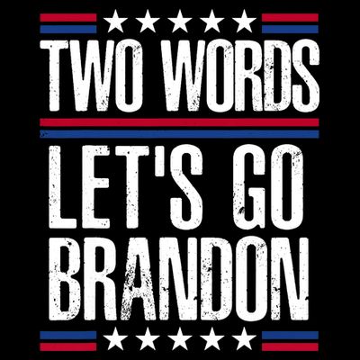 Two Words Let's Go Brandon Funny Political Meme T-Shirt