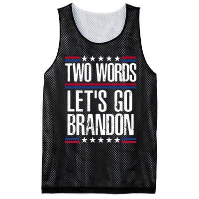 Two Words Let's Go Brandon Funny Political Meme Mesh Reversible Basketball Jersey Tank