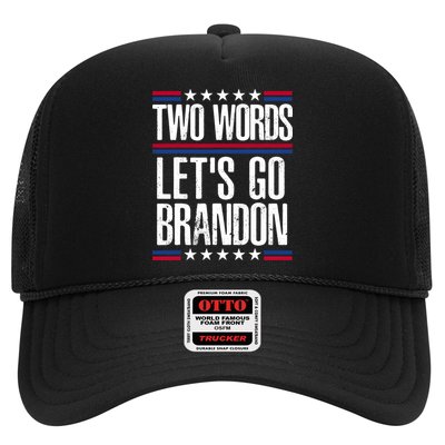 Two Words Let's Go Brandon Funny Political Meme Trucker Hat