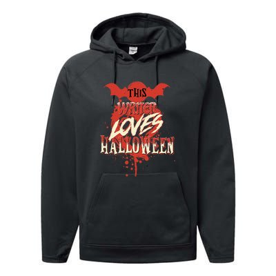 This Writer Loves Halloween For Journalists And Bloggers Performance Fleece Hoodie