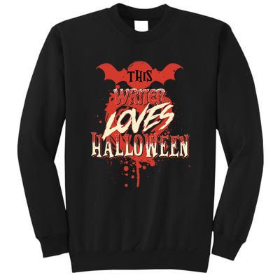 This Writer Loves Halloween For Journalists And Bloggers Sweatshirt