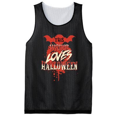 This Writer Loves Halloween For Journalists And Bloggers Mesh Reversible Basketball Jersey Tank