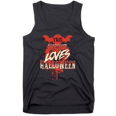 This Writer Loves Halloween For Journalists And Bloggers Tank Top