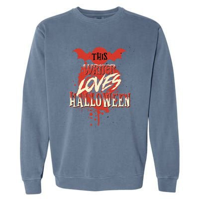 This Writer Loves Halloween For Journalists And Bloggers Garment-Dyed Sweatshirt