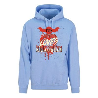 This Writer Loves Halloween For Journalists And Bloggers Unisex Surf Hoodie