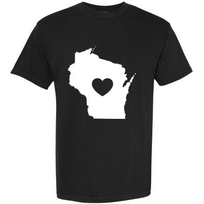 The Wisconsin Love Heart Garment-Dyed Heavyweight T-Shirt