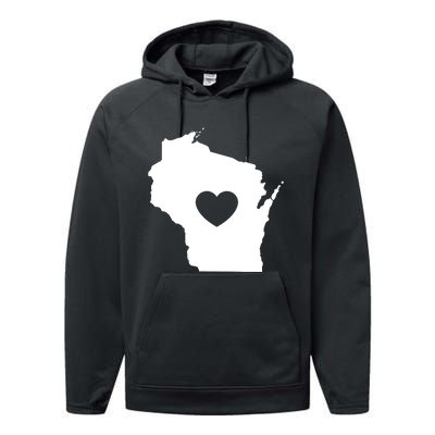 The Wisconsin Love Heart Performance Fleece Hoodie