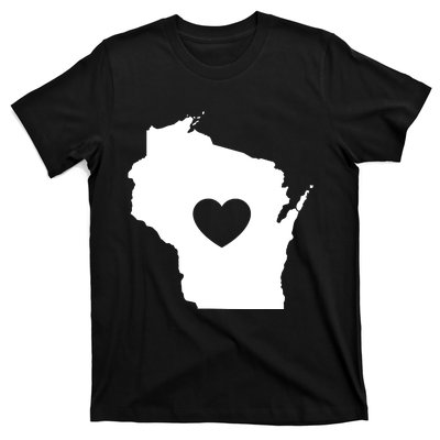 The Wisconsin Love Heart T-Shirt