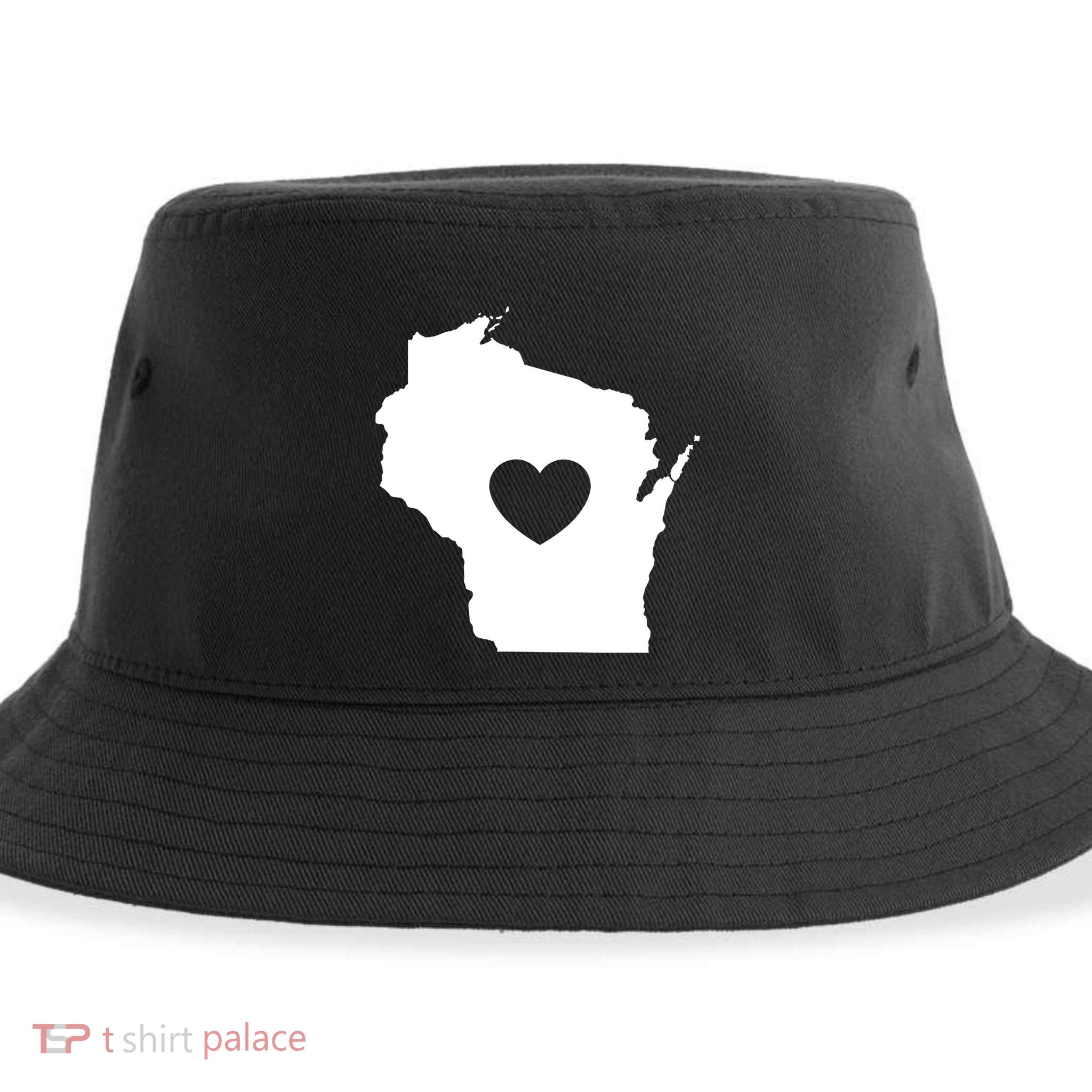 The Wisconsin Love Heart Sustainable Bucket Hat