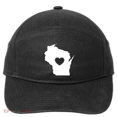 The Wisconsin Love Heart 7-Panel Snapback Hat