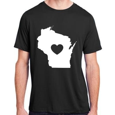 The Wisconsin Love Heart Adult ChromaSoft Performance T-Shirt