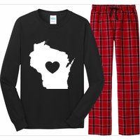 The Wisconsin Love Heart Long Sleeve Pajama Set