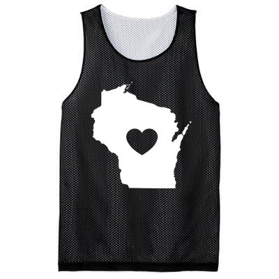 The Wisconsin Love Heart Mesh Reversible Basketball Jersey Tank