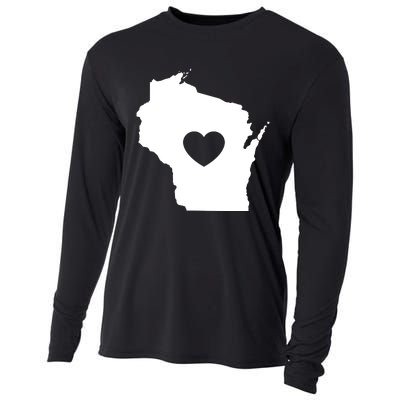 The Wisconsin Love Heart Cooling Performance Long Sleeve Crew